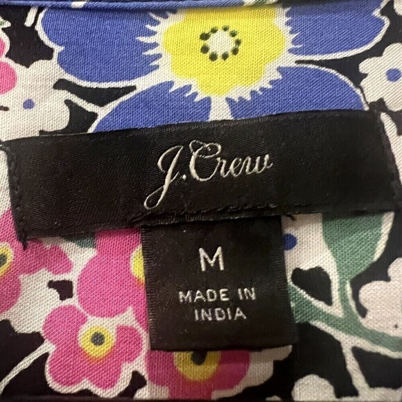 J. Crew Midi wrap dress in soft rayon pink-and-blue flowers size Medium - Picture 7 of 9